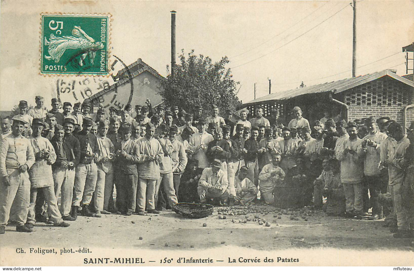 55* ST MIHIEL 150e RI – Corvee De « patates »  RL25,0325 - Barracks