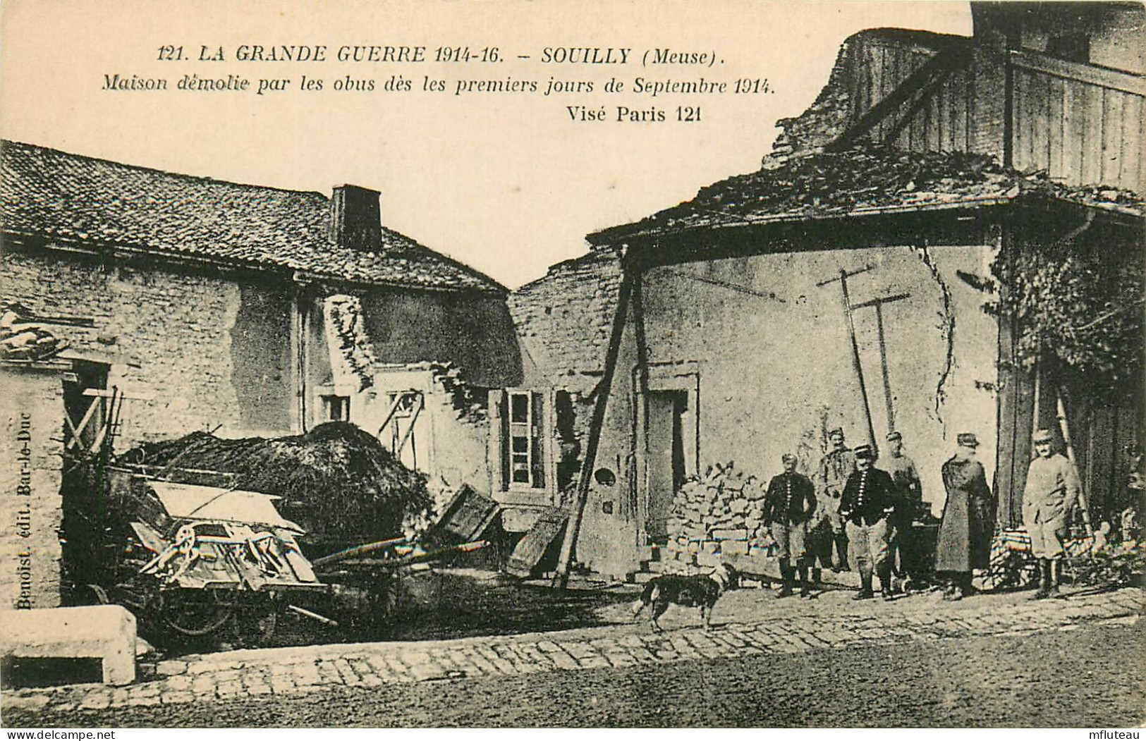 55* SOUILLY  Maison Detruite WW1     RL25,0264 - Guerre 1914-18