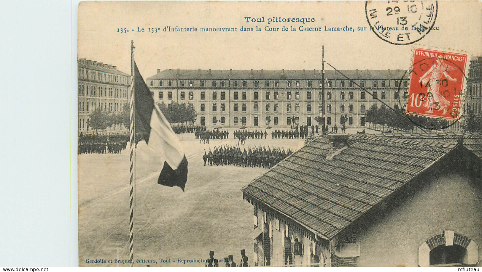 54* TOUL  Le 151e Dans La Cour De La Caserne Lamarche RL25,0204 - Barracks