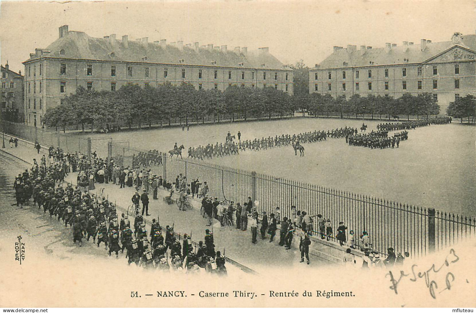 54* NANCY    Caserne Thiry – Rentree Du Regiment    RL25,0154 - Barracks