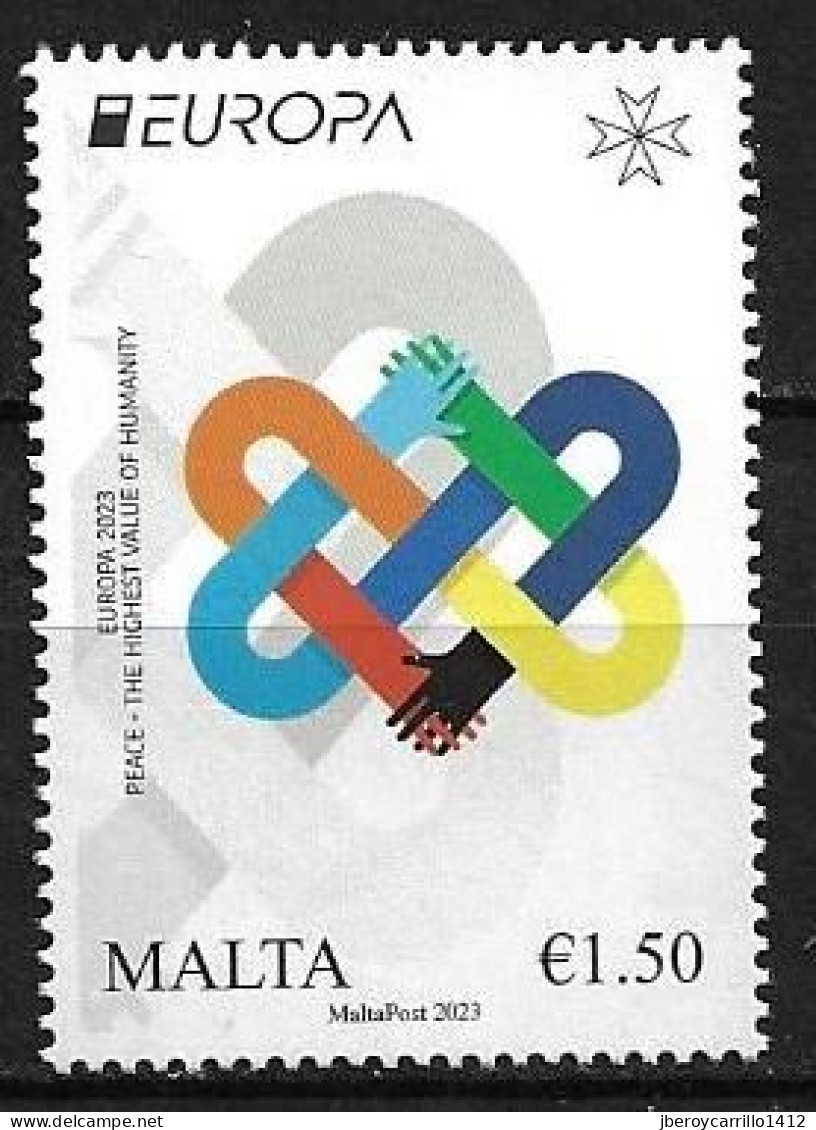 MALTA  -EUROPA-CEPT 2023-"PEACE –The Highest Value Of Humanity"-  SERIE De 1 V. - N - 2023