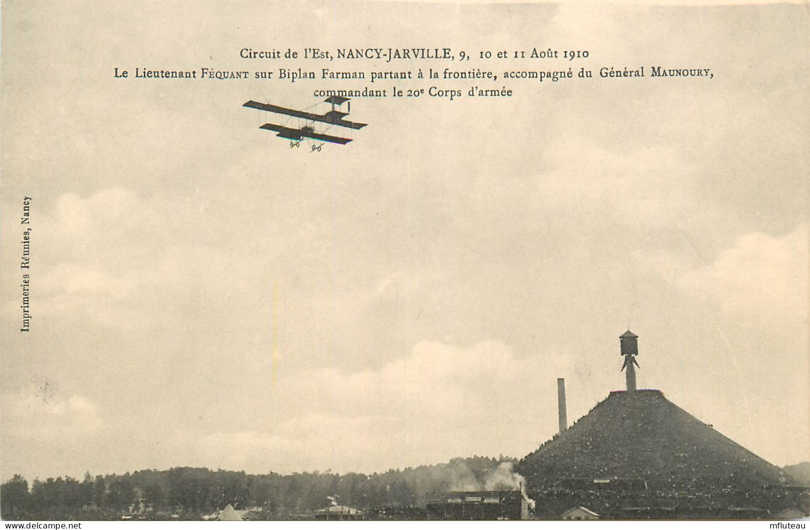 54* NANCY – JARVILLE Circuit Aviation 1910 – «  Lt Fequant »   RL25,0130 - Nancy