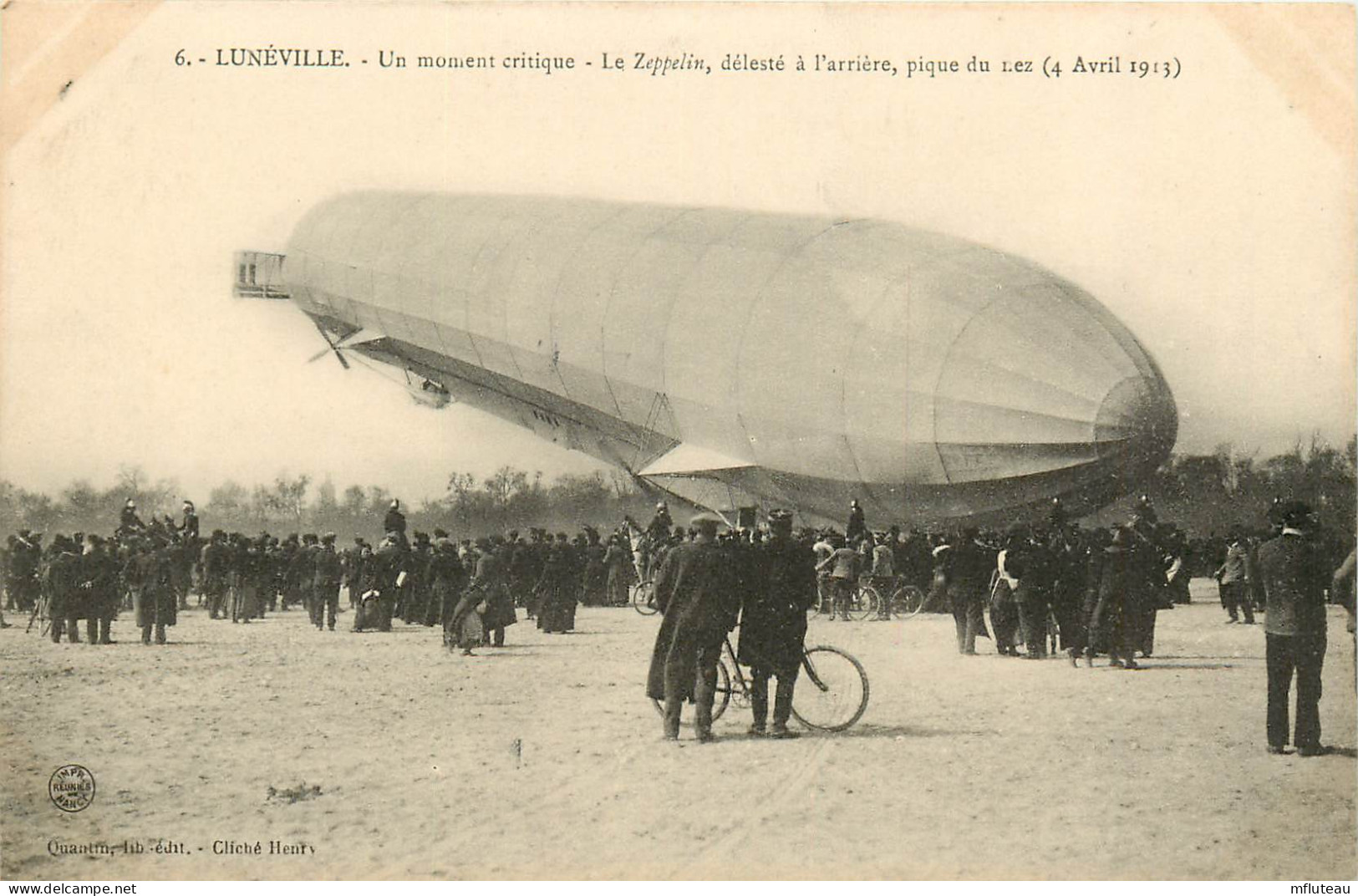 54* LUNEVILLE     Le « zeppelin »  Pique Du Nez  - 1913  RL25,0097 - Luneville