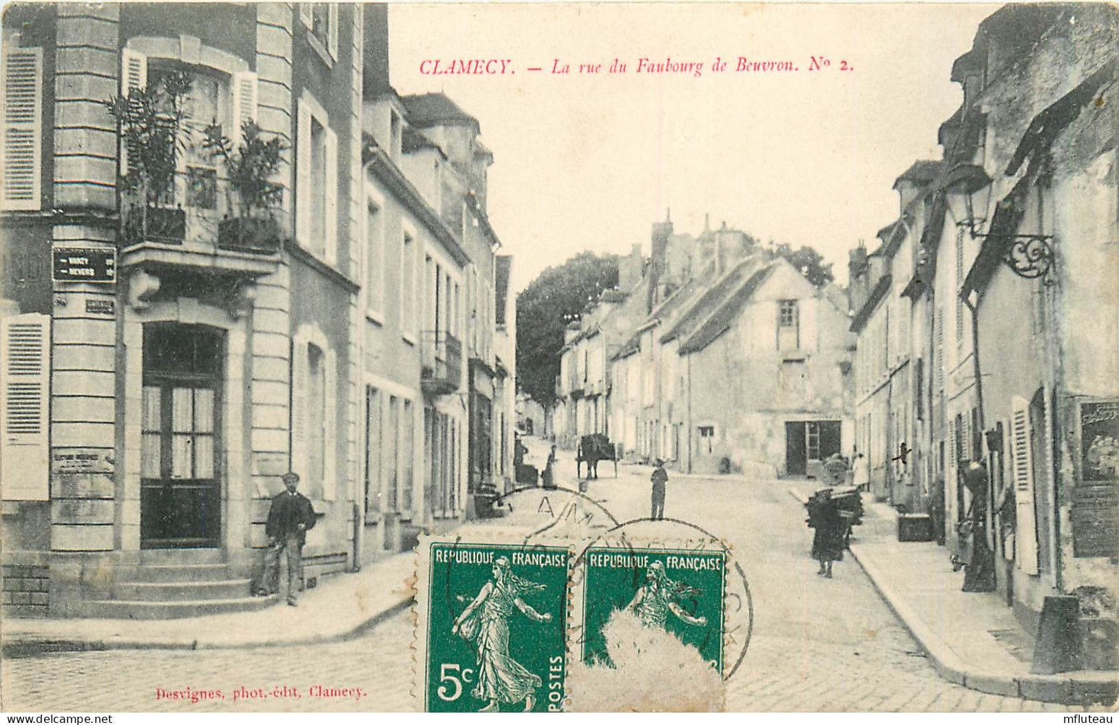 58* CLAMECY   La Rue Du Faubourg De Beuvron  RL25,1021 - Clamecy