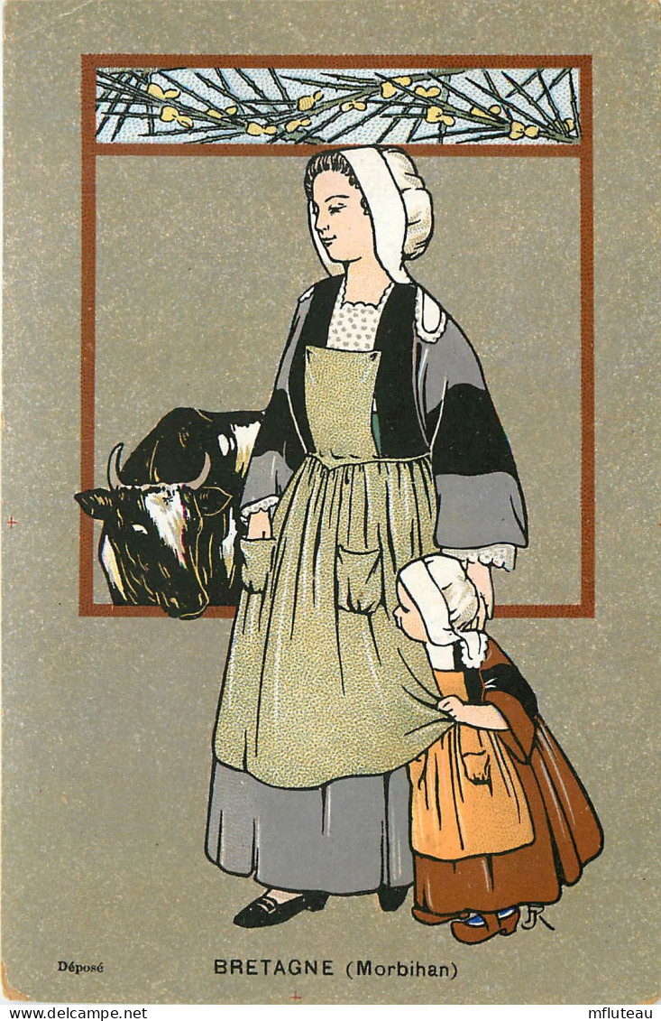 56* MORBIHAN  Femme Et Enfant (illustree)    RL25,0748 - Costumes