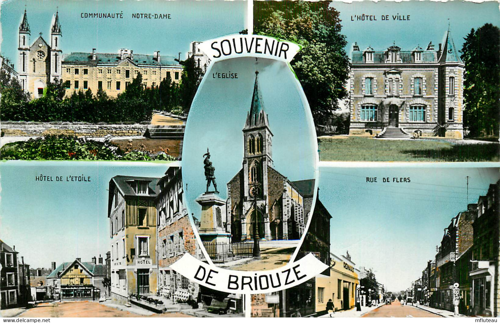 61* BRIOUZE  « souvenir »  Multi-vues   CPSM  (format 9x14cm)    RL25,1561 - Briouze