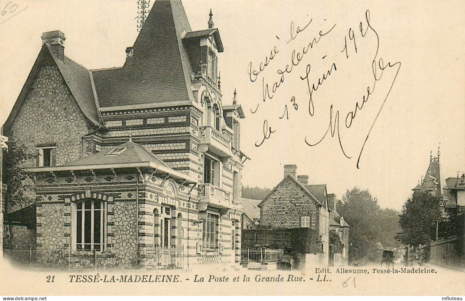 61* TESSE LA MADELEINE La Poste Et La Grande Rue   RL25,1559 - Other & Unclassified