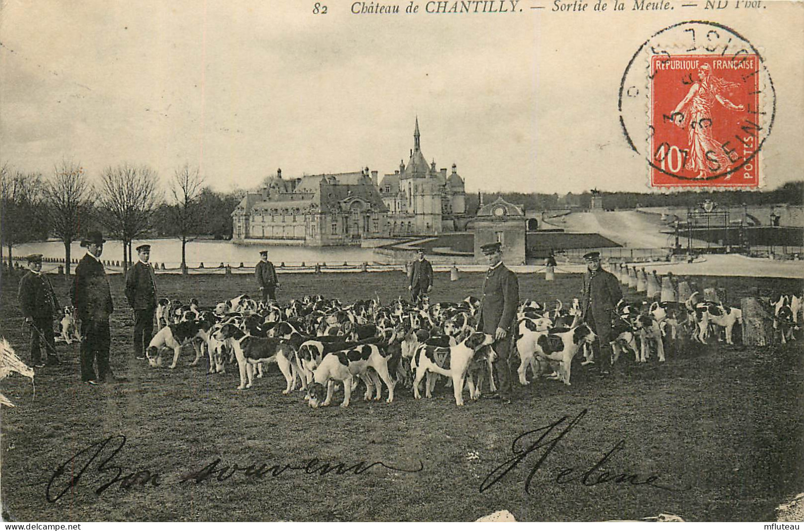 60* CHANTILLY   Chateau    Sortie De La Meute RL25,1542 - Chasse