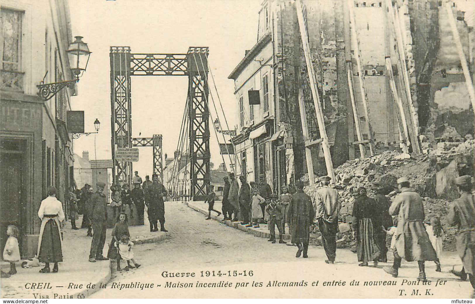 60* CREIL Rue De La Republique – Ruines – WW1  RL25,1536 - Guerre 1914-18