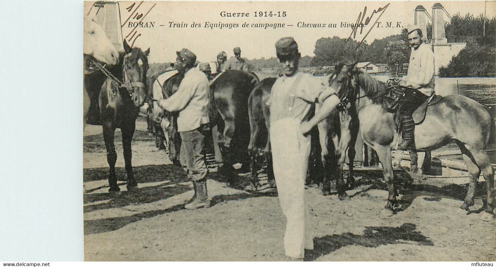 60* BORAN  Train Des Equipages De Campagne- Chevaux Au Bivouac WW1       RL25,1433 - Guerre 1914-18
