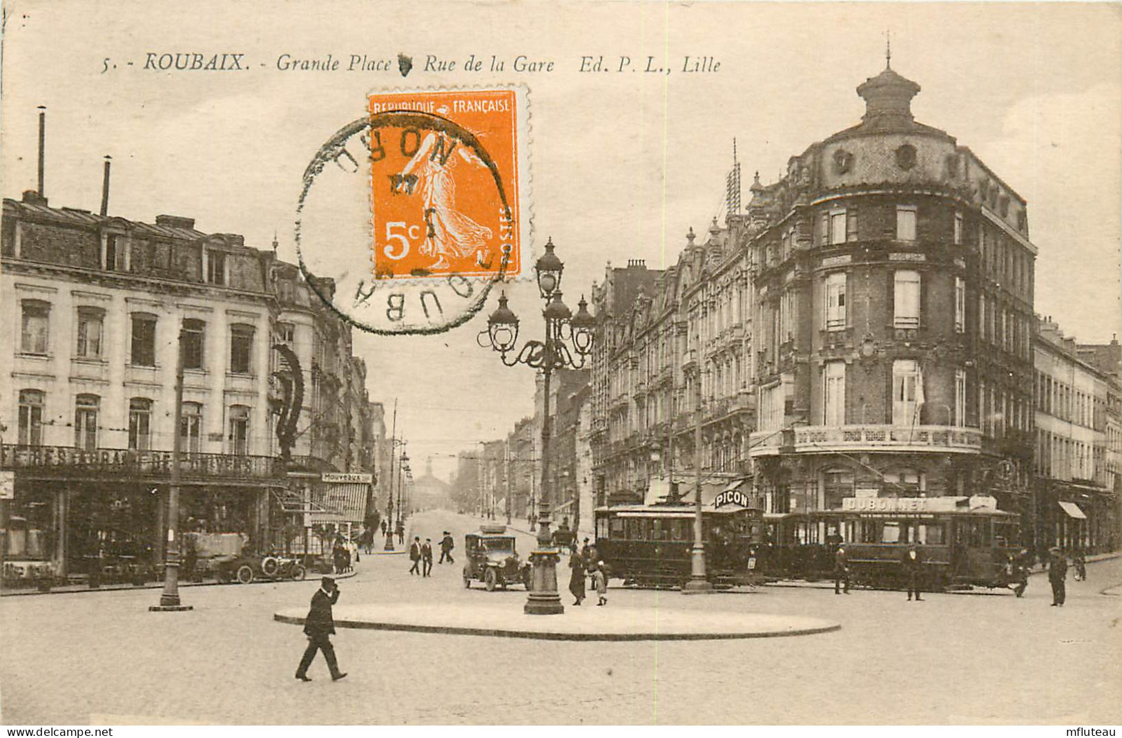 59* ROUBAIX      Grande Place – Rue De La Gare   RL25,1216 - Roubaix