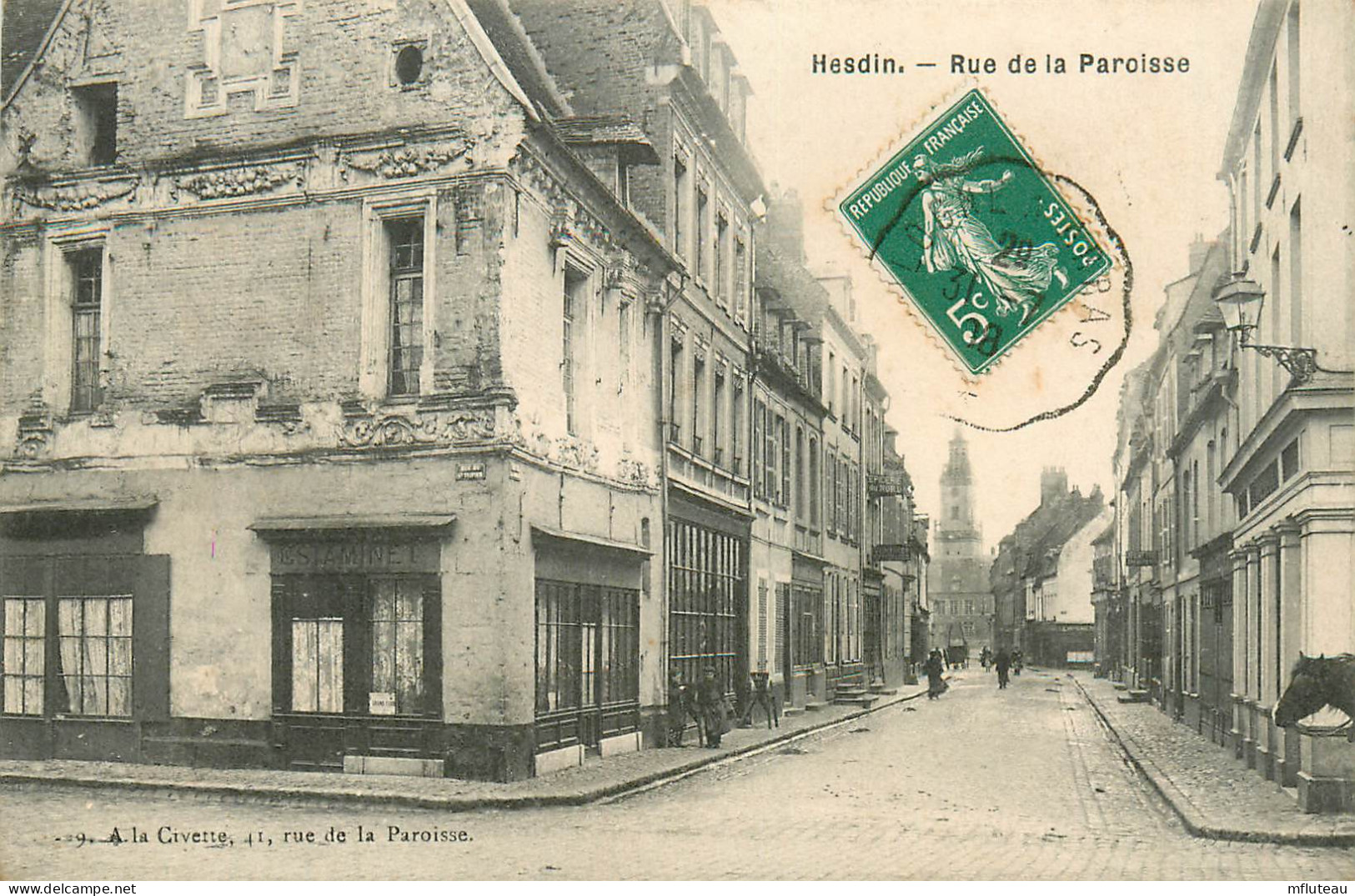 62* HESDIN  Rue De La Paroisse      RL25,1874 - Hesdin