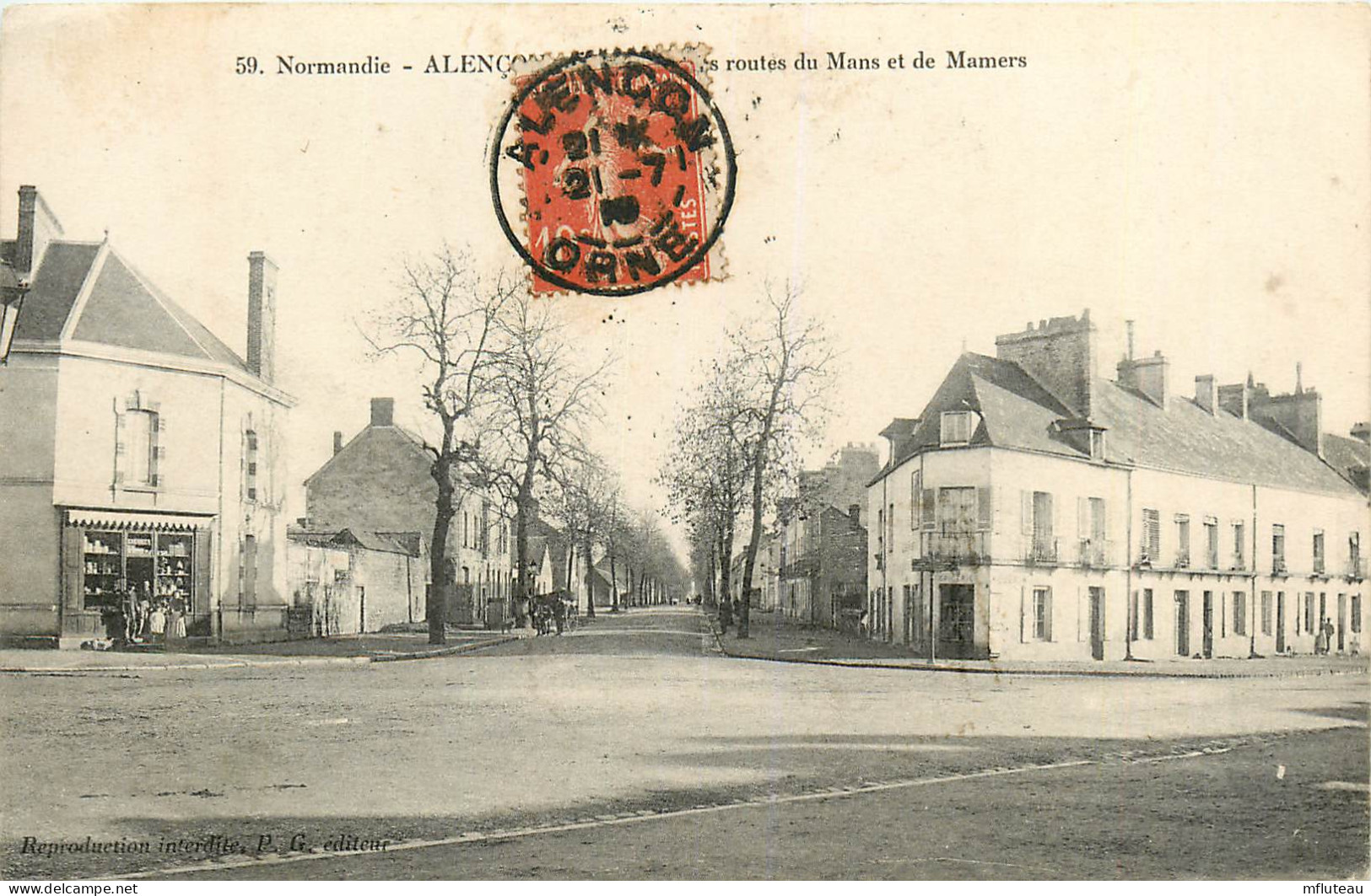 61* ALENCON   Routes Du Mans Et De Mamers     RL25,1756 - Alencon
