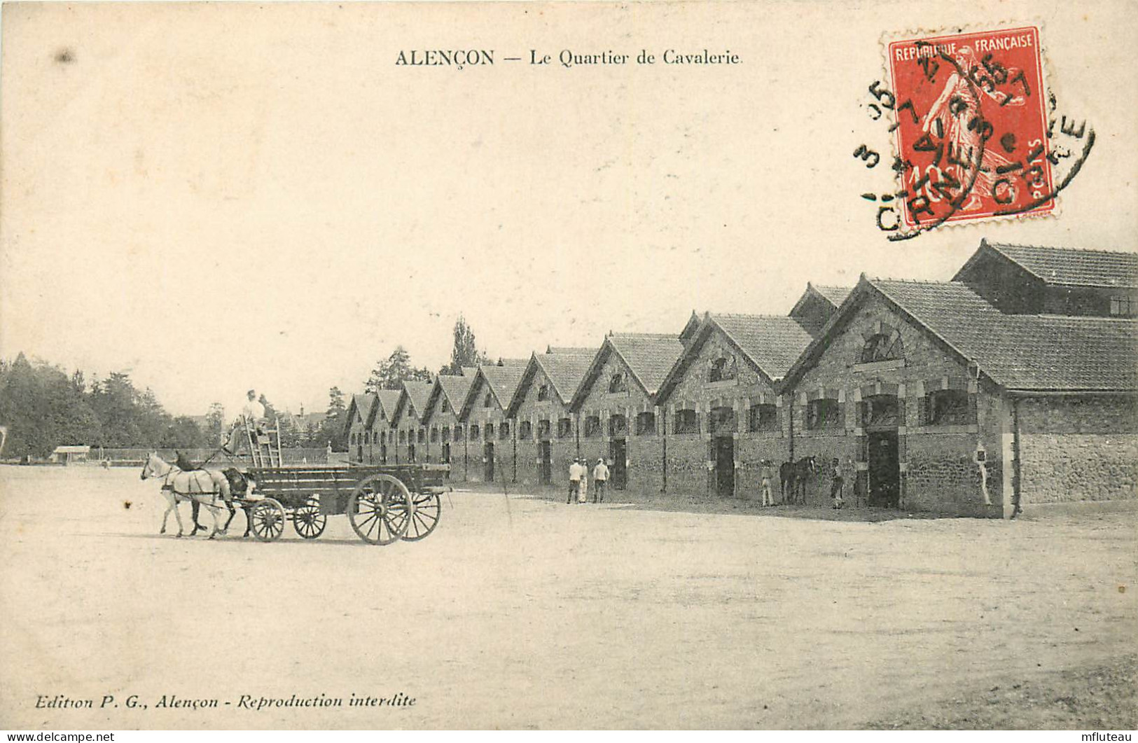 61* ALENCON   Quartier De Cavalerie     RL25,1747 - Barracks