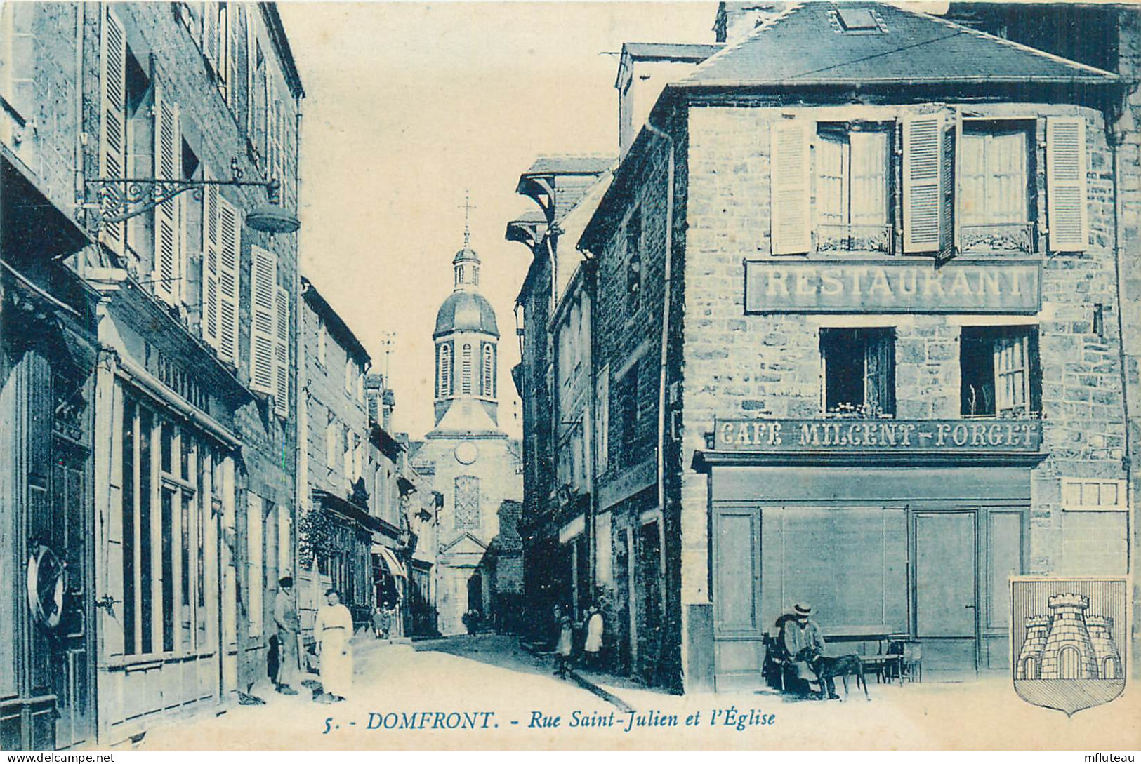 61* DOMFRONT   Rue  St Julien – Eglise   RL25,1706 - Domfront