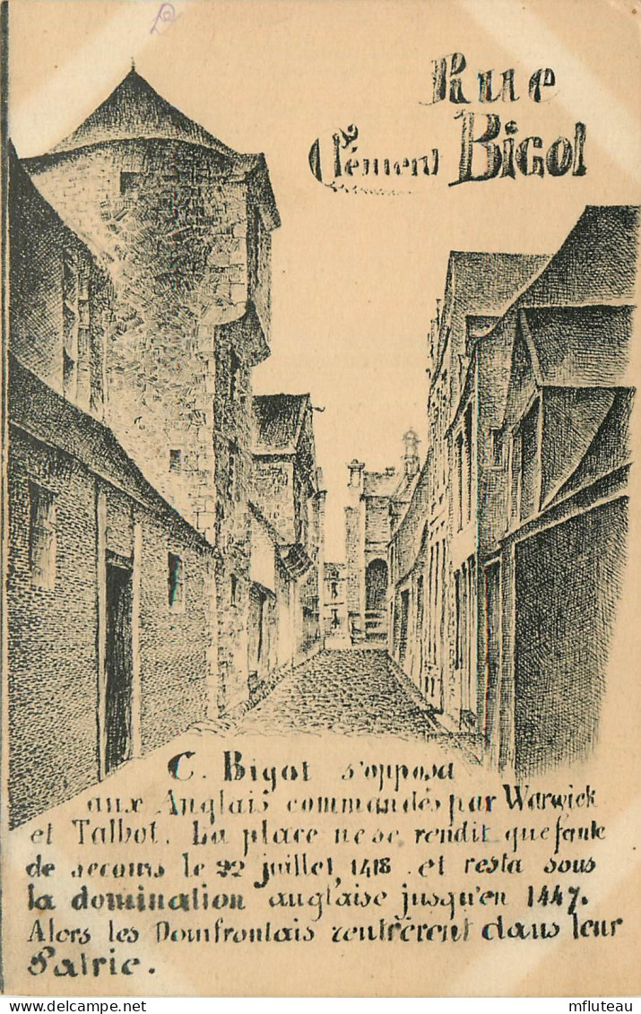 61* DOMFRONT   Rue Clement Bigol   (illustree)   RL25,1700 - Domfront