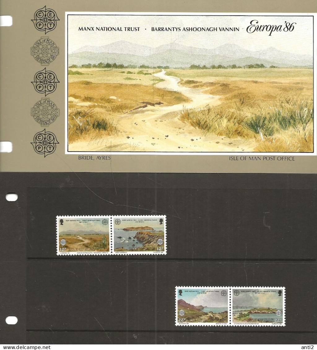 Isle Of Man 1986 Europe: Nature Conservation And Environmental Protection, Mi 307-310 In Folder MNH(**) - Isle Of Man