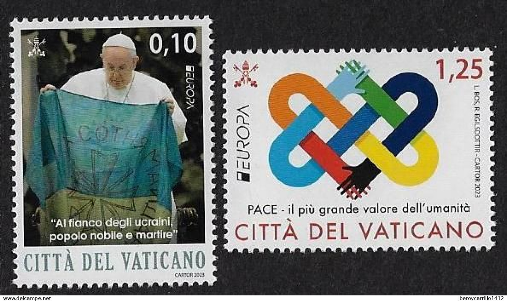 VATICANO /CITTÀ VATICANO /VATICAN - EUROPA 2023 -"PEACE – The Highest Value Of Humanity"-  SERIE De 2 V.- N - 2023