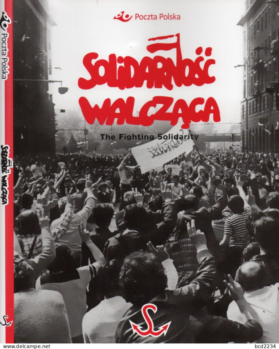 POLAND 2017 POLISH POST SPECIAL LIMITED EDITION FOLDER FIGHTING SOLIDARITY TRADE UNION SOLIDARNOSC &COLLECTORS PIN BADGE - Lettres & Documents