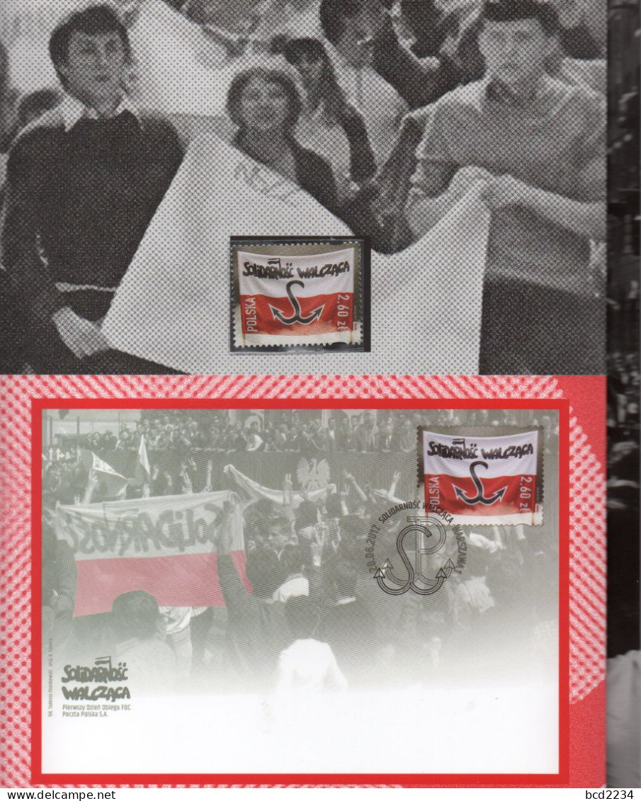 POLAND 2017 POLISH POST SPECIAL LIMITED EDITION FOLDER FIGHTING SOLIDARITY TRADE UNION SOLIDARNOSC &COLLECTORS PIN BADGE - Covers & Documents