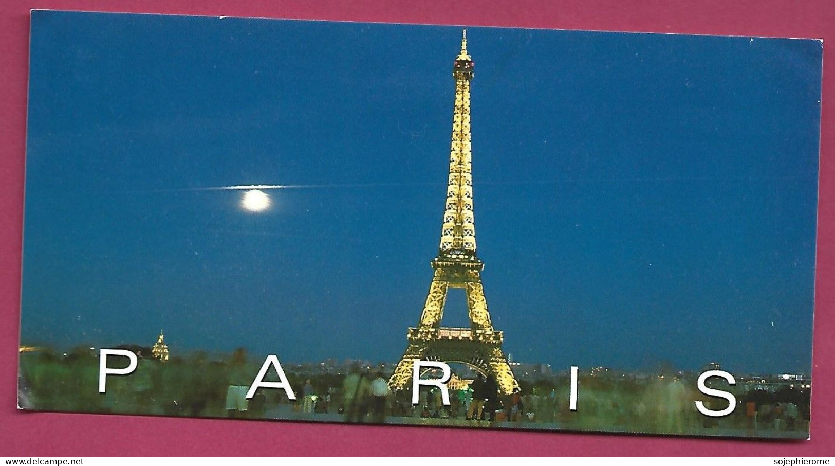 Paris La Tour Eiffel Illuminée Au Clair De Lune 2scans - Eiffelturm