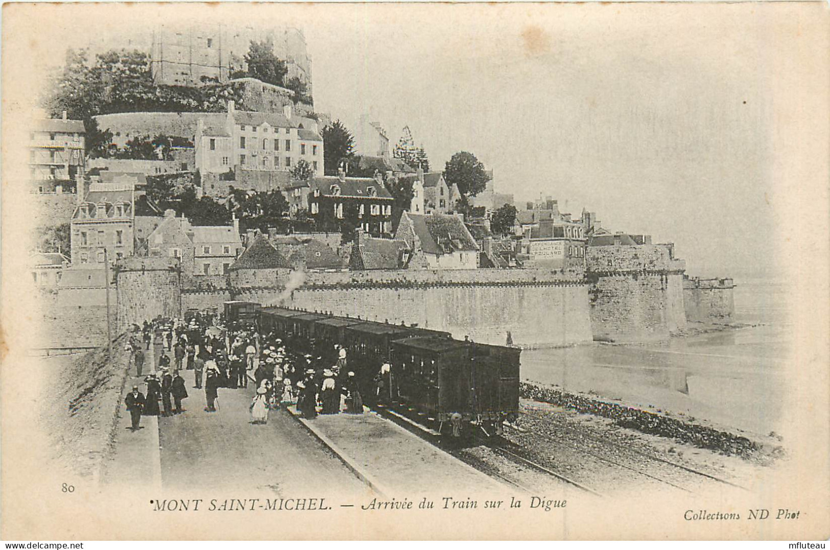 50* MONT ST MICHEL Arrivee Du Train  Sur La Digue           RL37.0414 - Le Mont Saint Michel