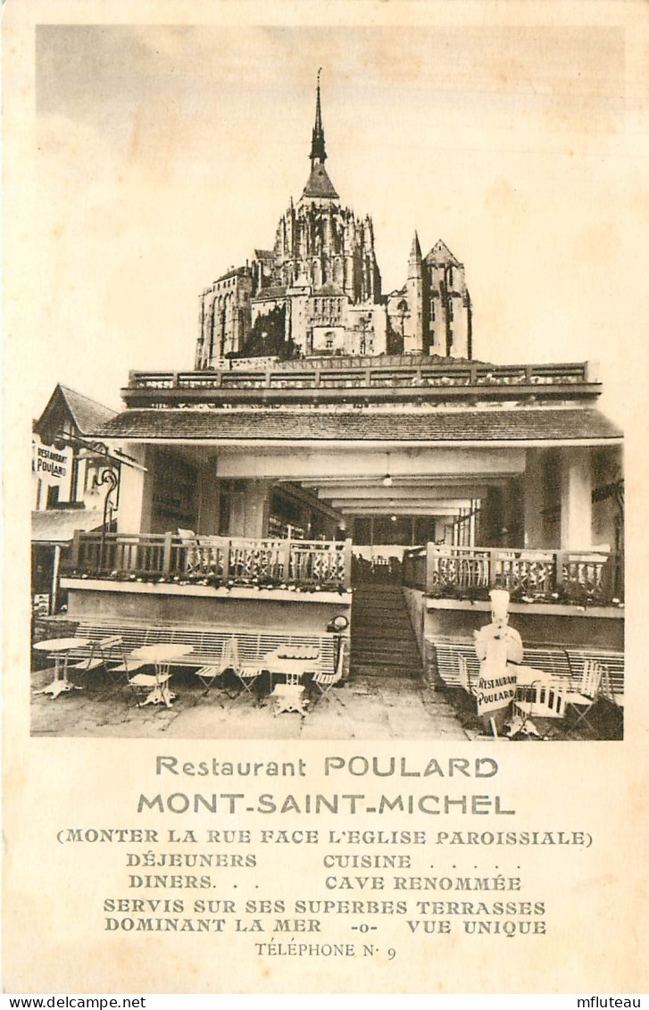 50* LE MONT ST MICHEL  Publicite Restaurant « poulard »           RL37.0322 - Le Mont Saint Michel