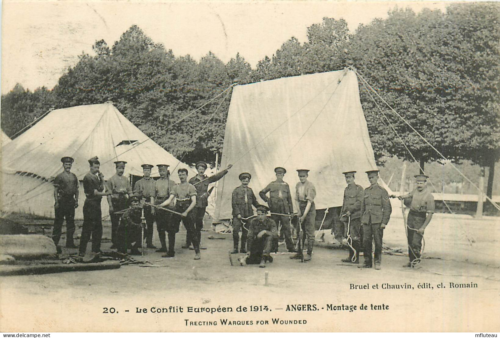 49* ANGERS  Conflit Europeen ( Troupe Anglaise?)– Montage De Tente           RL37.0298 - Guerre 1914-18