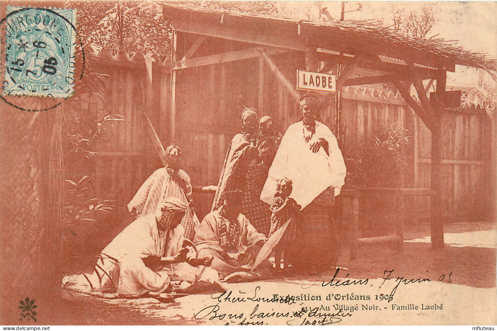 45* ORLEANS  Expo 1908 – Village Noir - Famille  LAOBE      RL37.0028 - Orleans