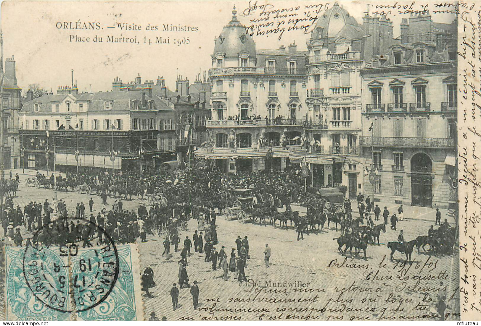 45* ORLEANS   Visite Des Ministres – Place Du Martroi  14 Mi 1905      RL37.0026 - Orleans