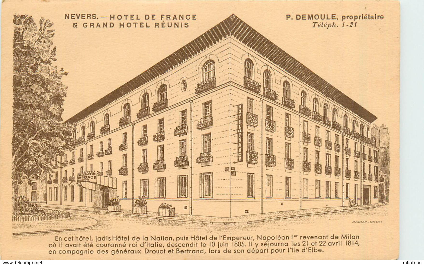 58* NEVERS  Hotel De France – Grand Hotel   RL37.1061 - Nevers