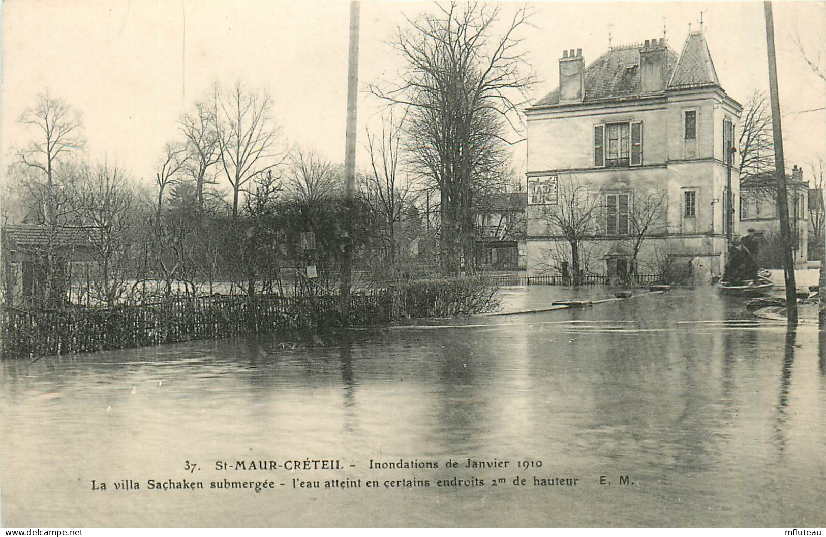 94* ST MAUR – CRETEIL Crue 1910 -  Villa Sachaken   RL37.1284 - Saint Maur Des Fosses