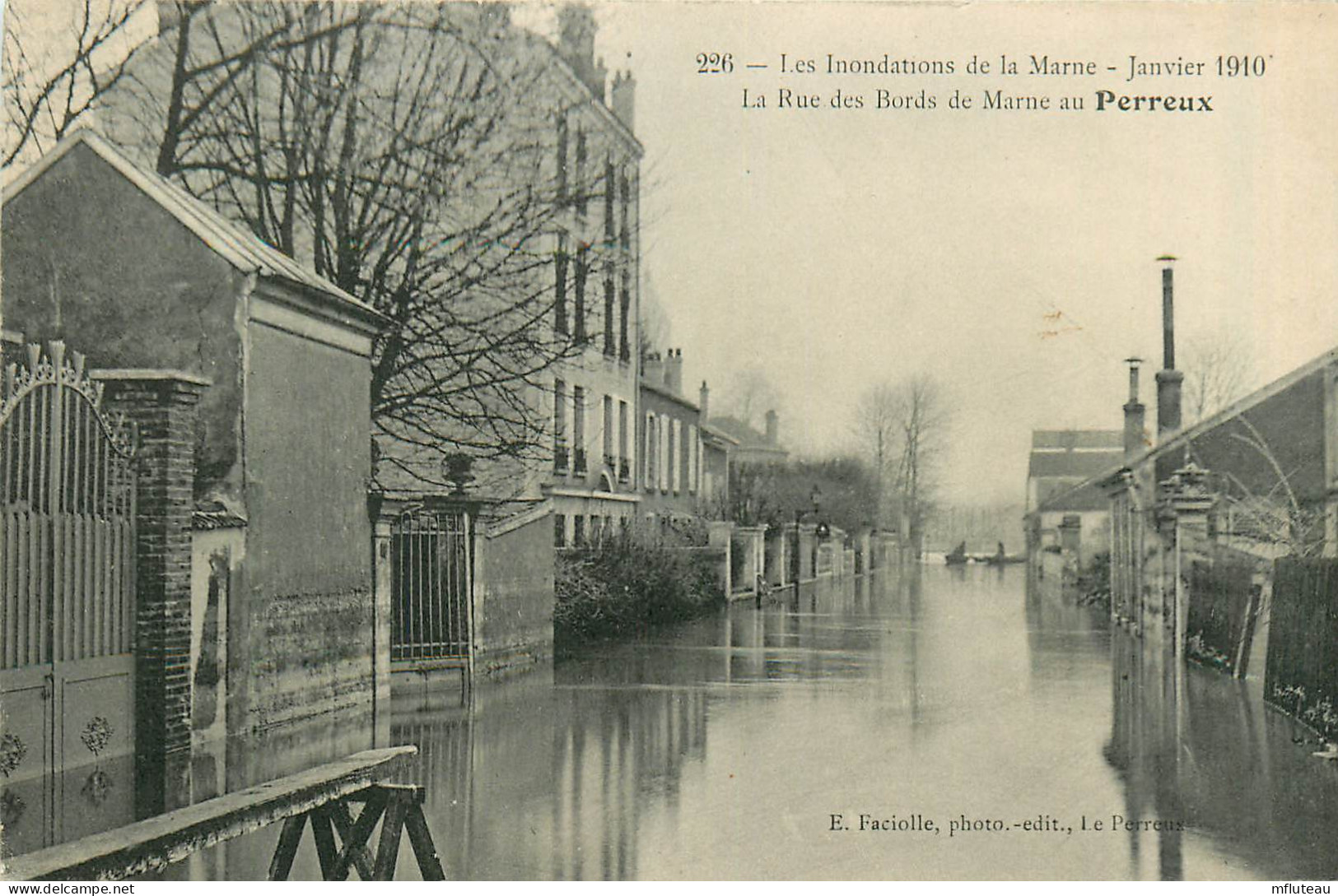94* LE PERREUX Crue 1910 – Rue Des Bords De Marne    RL37.1283 - Le Perreux Sur Marne