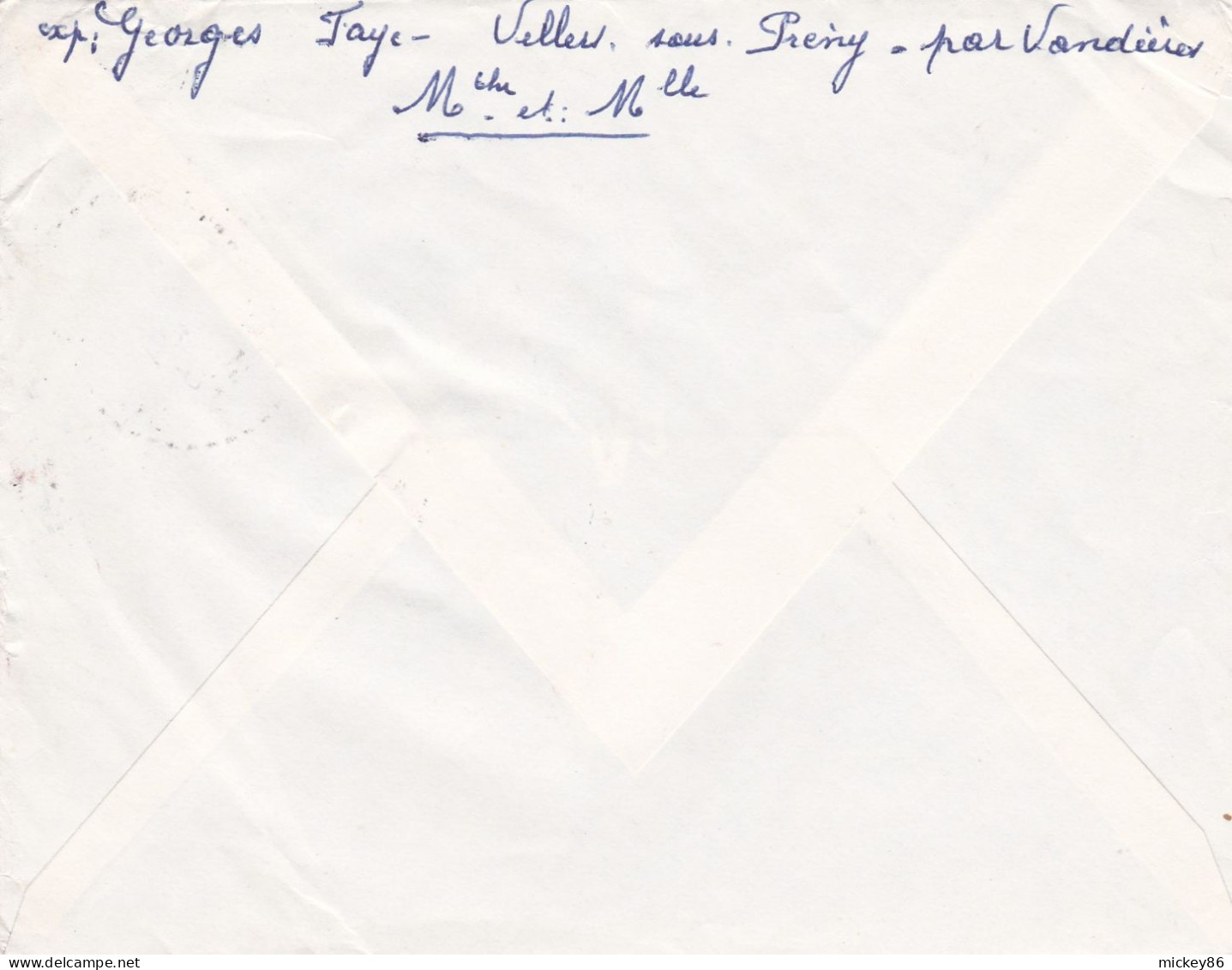 1963--lettre VANDIERES-54  Pour LONS LE SAUNIER-39,Marianne, Cachet 8-11-1963- - 1961-....