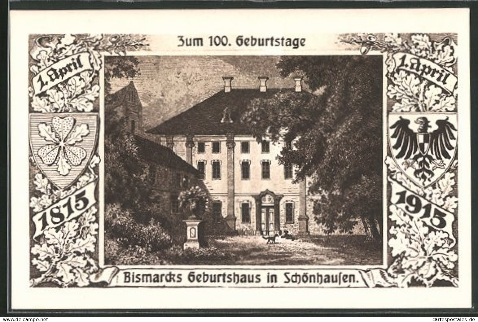 AK Schönhausen / Elbe, Bismarcks Geburtshaus, Zum 100. Gebutstage  - Sonstige & Ohne Zuordnung