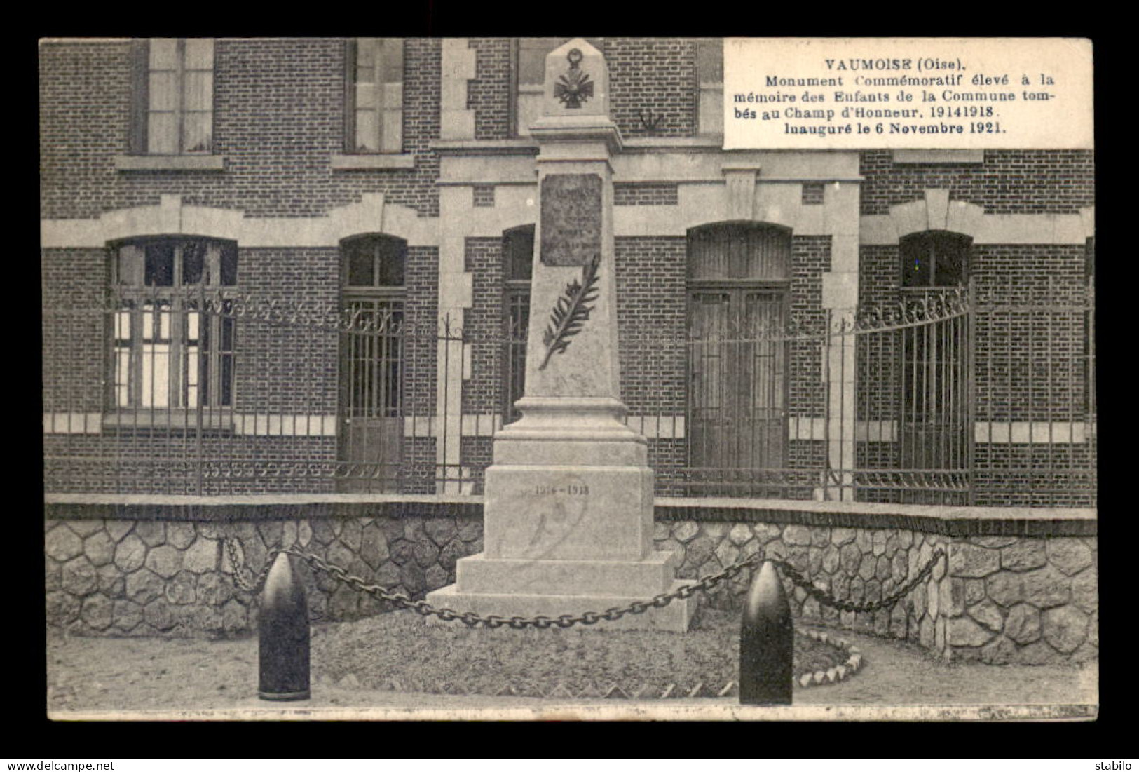 60 - VAUMOISE - LE MONUMENT AUX MORTS - Vaumoise