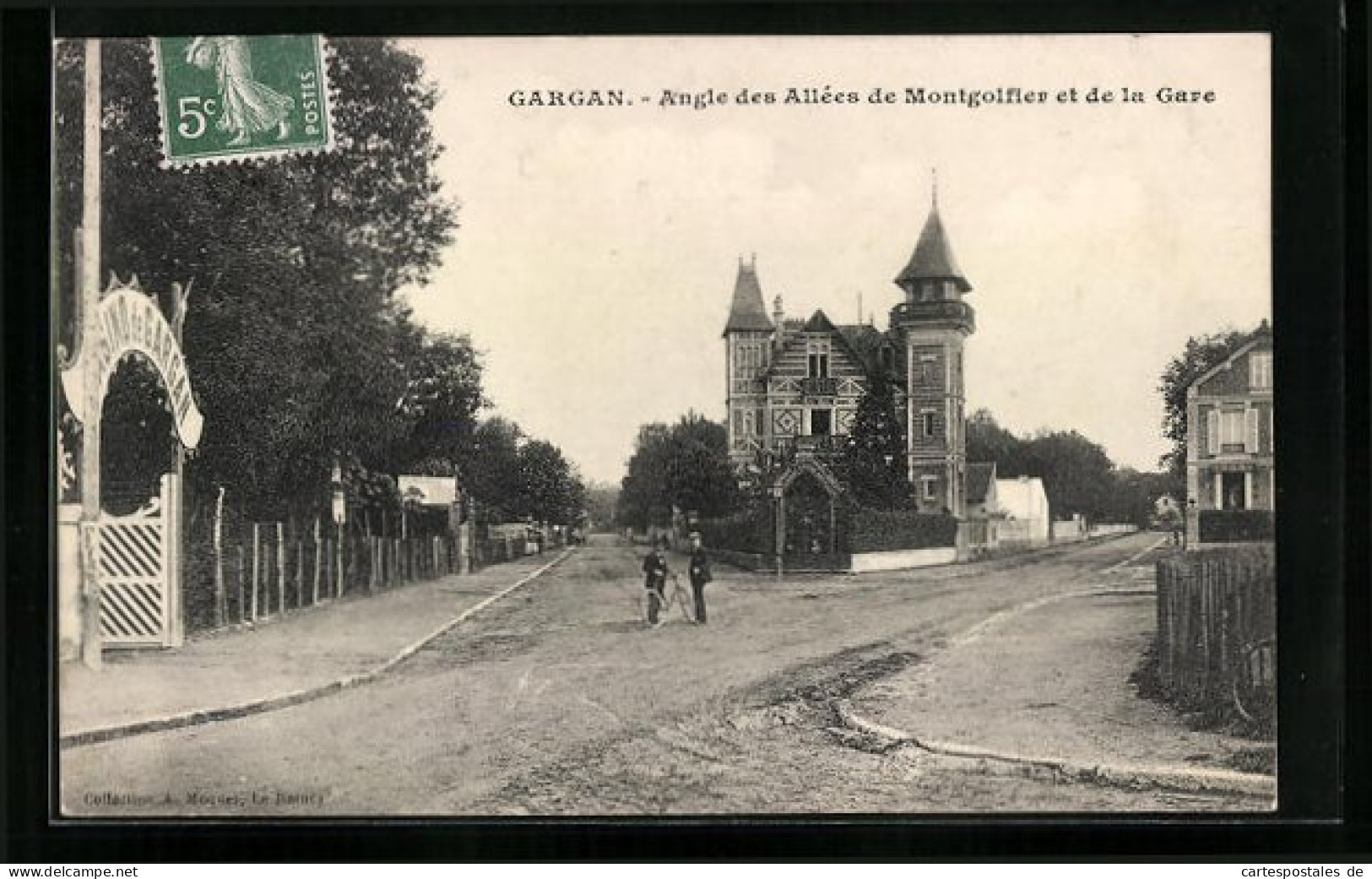 CPA Gargan, Angle Des Allees De Montgolfier Et De La Gare  - Autres & Non Classés