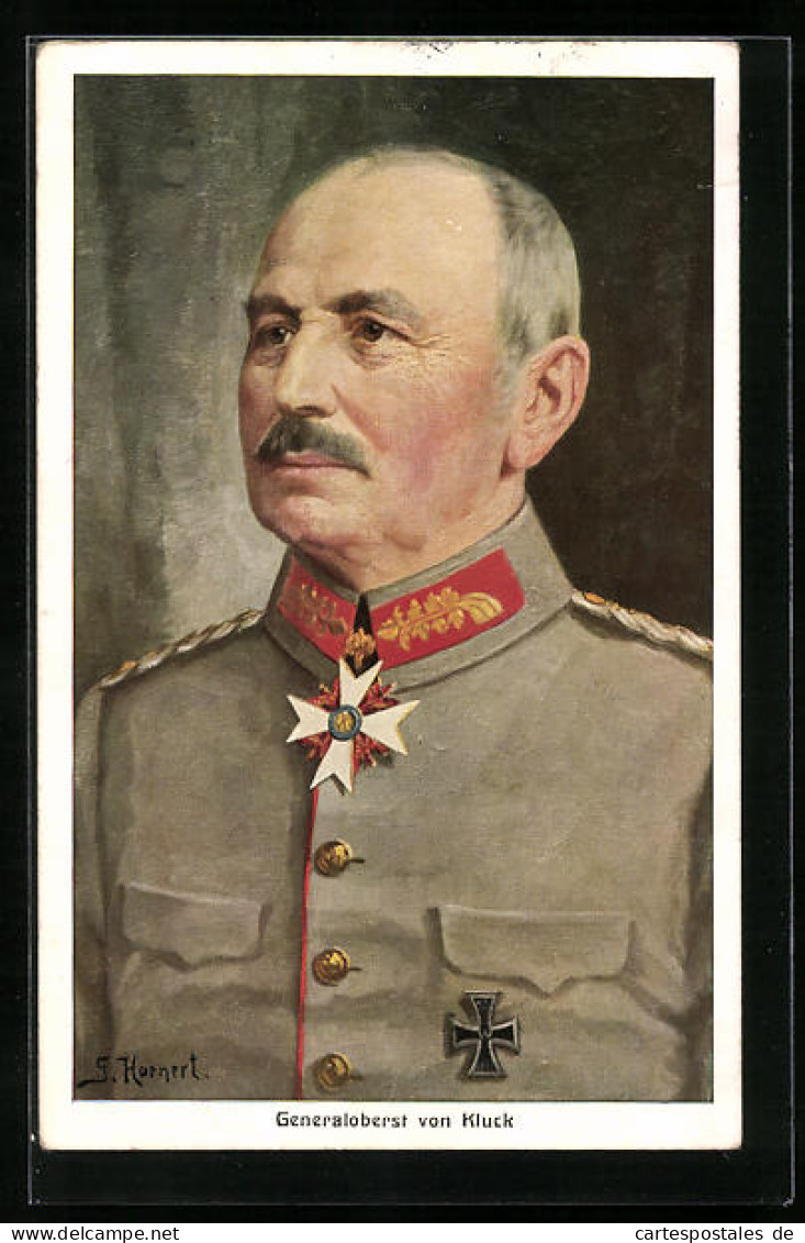 Künstler-AK Generaloberst Von Kluck, In Uniform Portraitiert, Heerführer  - Guerre 1914-18