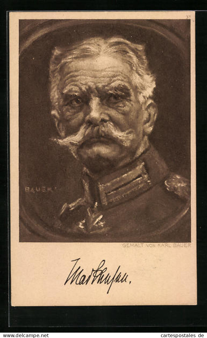 Künstler-AK Eberhard Von Mackensen, Portrait Des Gealterten Heerführers  - Guerre 1914-18