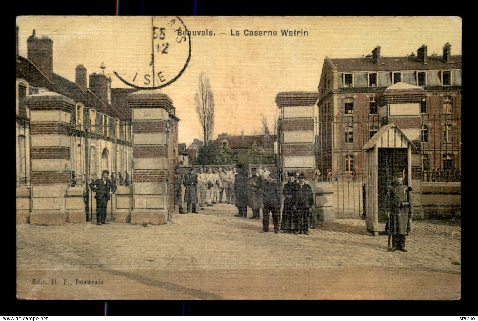 60 - BEAUVAIS - LA CASERNE WATRIN - CARTE TOILEE ET COLORISEE - Beauvais