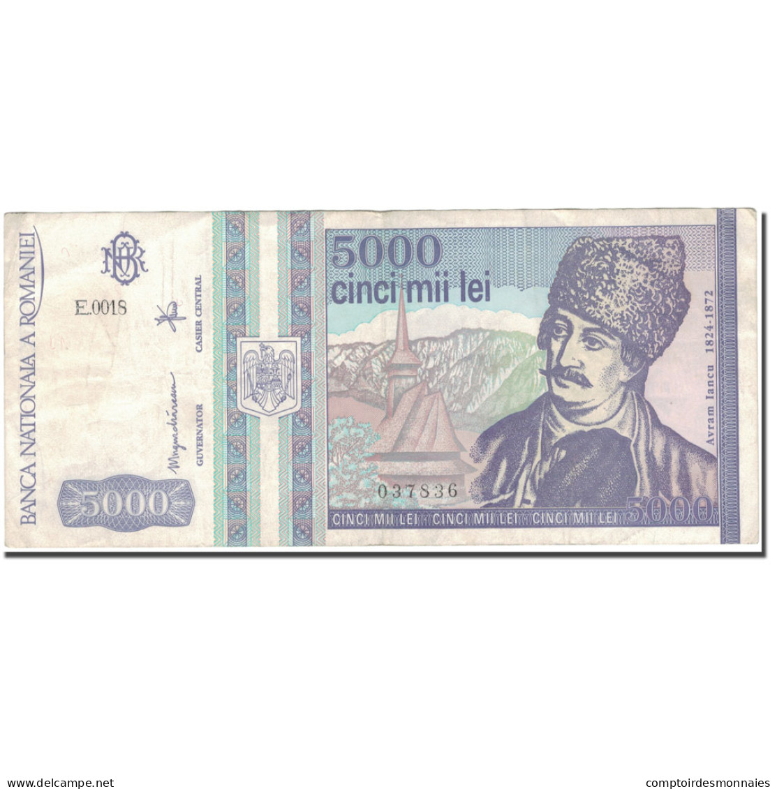 Billet, Roumanie, 5000 Lei, 1993, Mai 1993, KM:104a, TB+ - Rumania