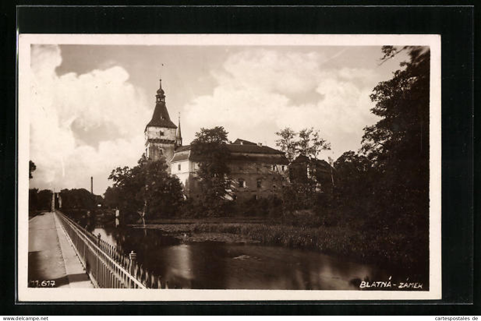 AK Blatna, Auf Der Promenade Am Schloss  - Tschechische Republik