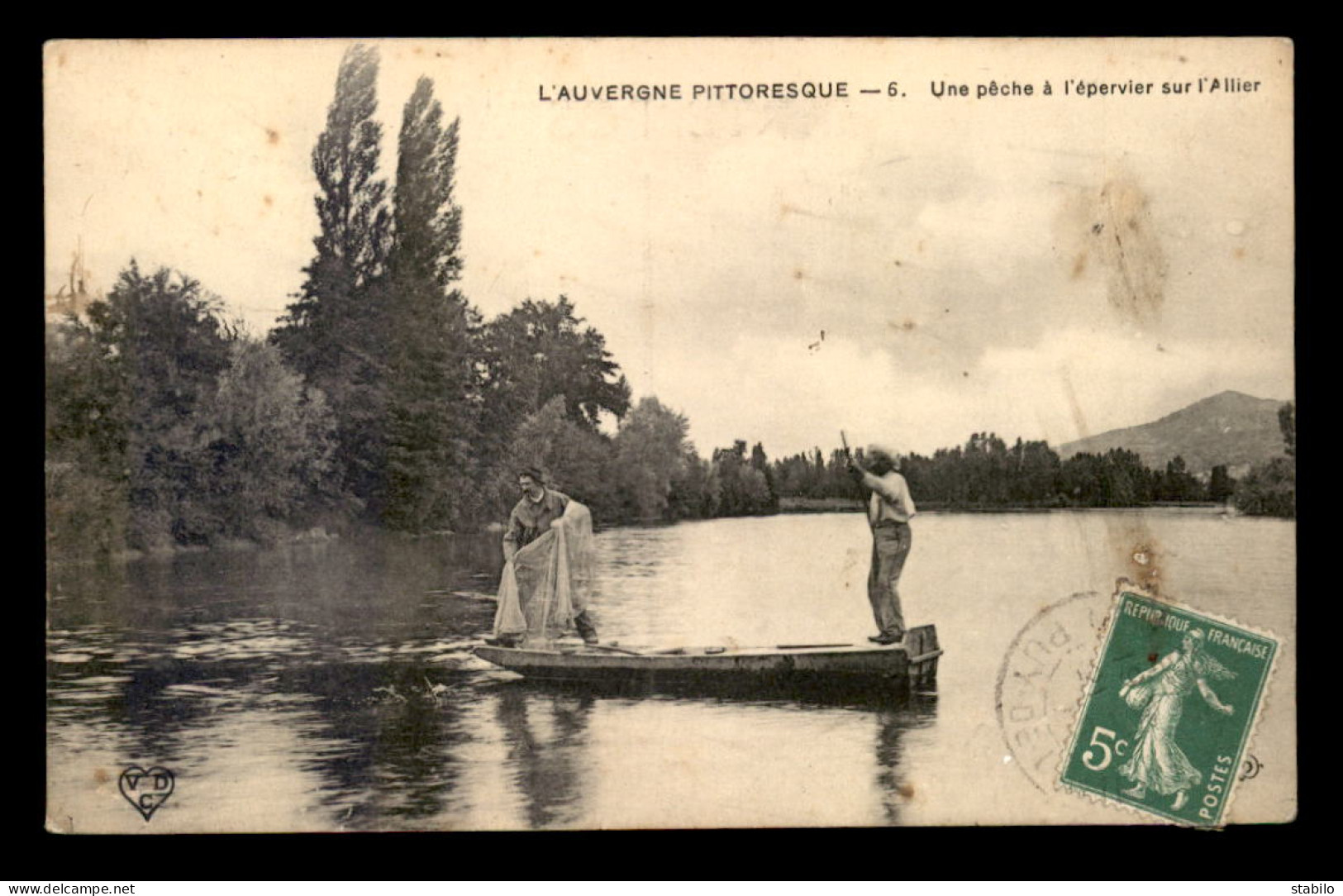 63 - L'AUVERGNE PITTORESQUE - UNE PECHE A L'EPERVIER SUR L'ALLIER - Autres & Non Classés