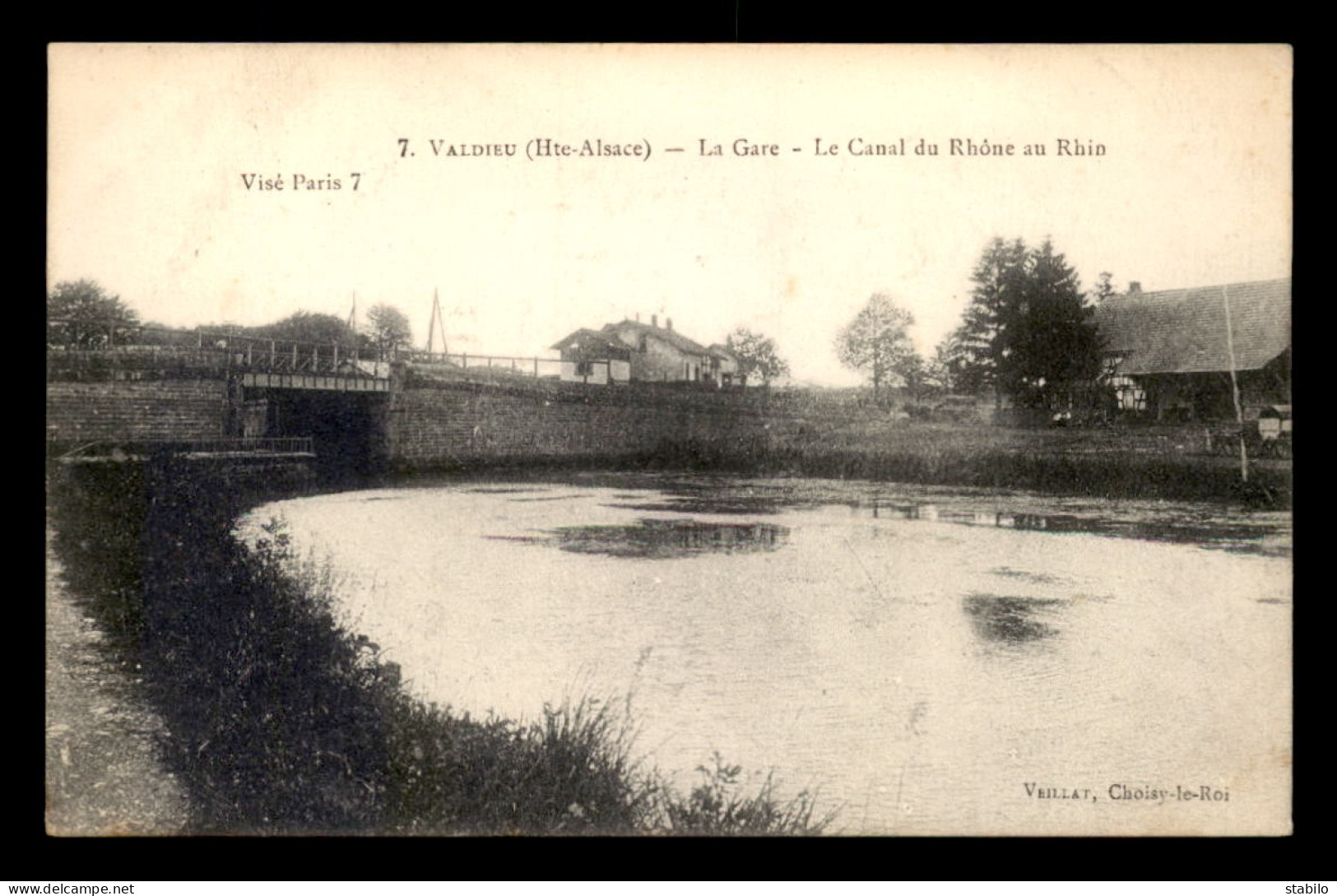 68 - VALDIEU - LA GARE - LE CANAL DU RHONE AU RHIN - Autres & Non Classés