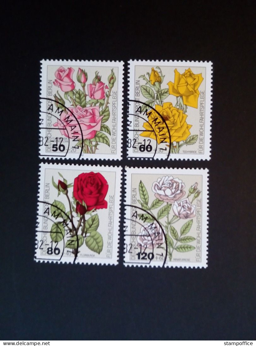 BERLIN MI-NR. 680-683 GESTEMPELT(USED) WOHLFAHRT 1982 GARTENROSEN - Used Stamps
