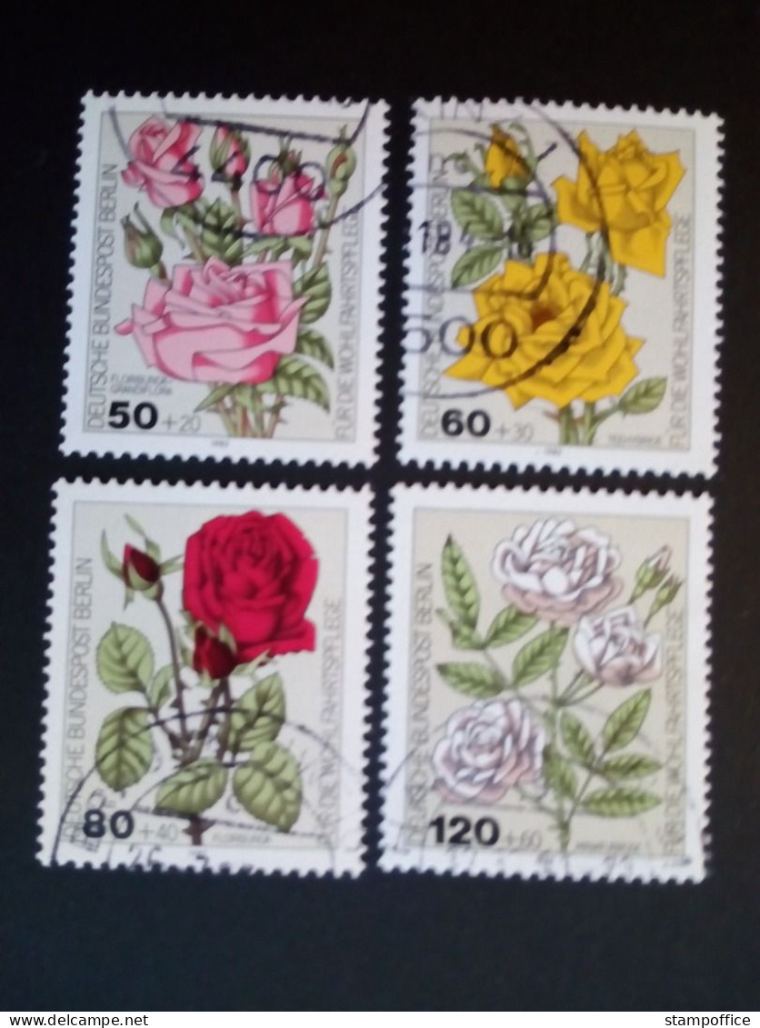 BERLIN MI-NR. 680-683 GESTEMPELT(USED) WOHLFAHRT 1982 GARTENROSEN - Used Stamps