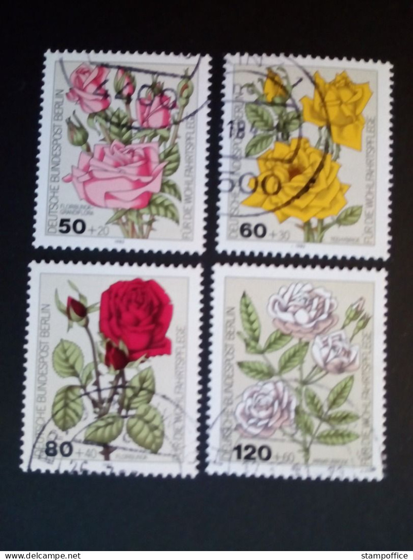 BERLIN MI-NR. 680-683 GESTEMPELT(USED) WOHLFAHRT 1982 GARTENROSEN - Oblitérés