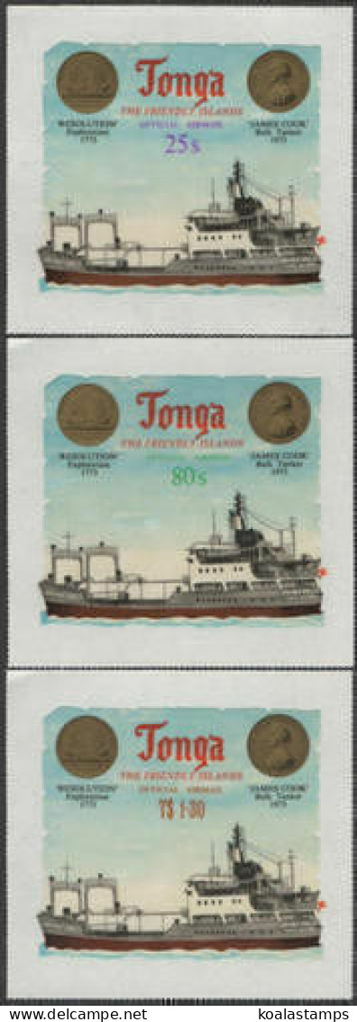 Tonga Official 1973 SGO106-O110 Captain Cook Visit Set MNH - Tonga (1970-...)