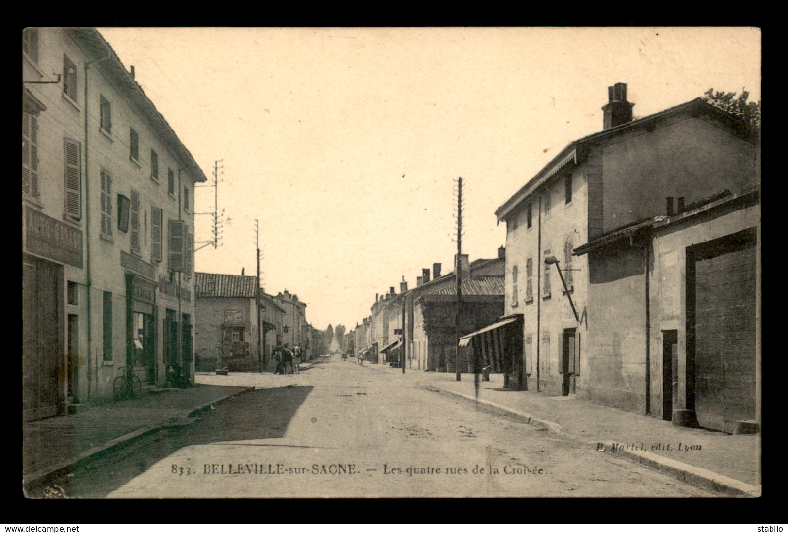 69 - BELLEVILLE-SUR-SAONE - LES QUATRE RUES DE LA CROISEE - Belleville Sur Saone