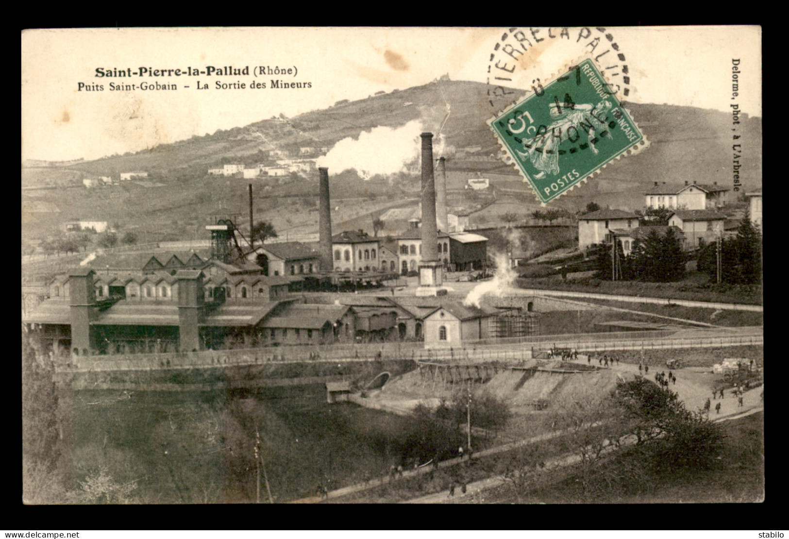 69 - ST-PIERRE-LA-PALLUD - PUITS DE ST-GOBAIN - LA SORTIE DES MINEURS - MINE - Other & Unclassified